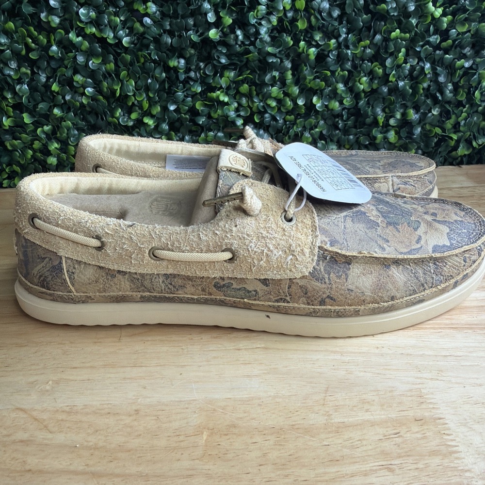 Hey Dude Realtree Harbor Lo Size M12 Suede Nubuck Comfy Slip On Shoes - Picture 8 of 11